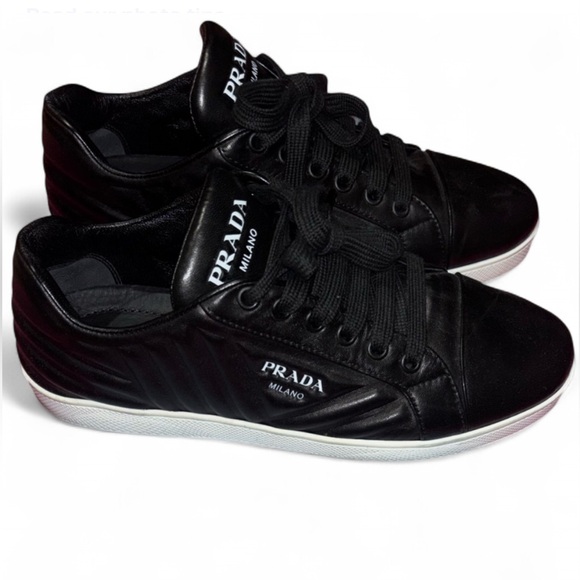 Authentic Prada Black and White Sneakers - Picture 6 of 6